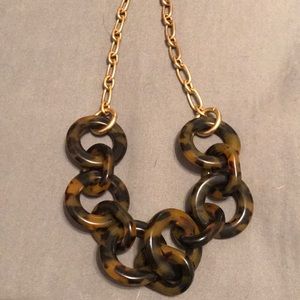 J Crew tortoise shell necklace 21"